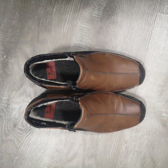 Rieker Anti Stress Ladies Size 39 (8.5 US) Brown & Black Faux Fur Lined Booties - Picture 2 of 12